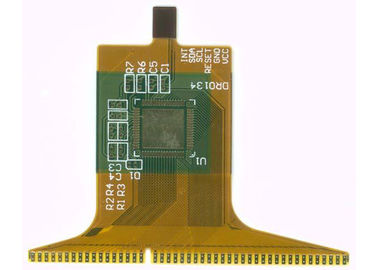 LCD Module Flexible PCB Board with FR4 Stiffen PI 0.2mm Immersion Gold Yellow Soldermask